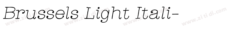 Brussels Light Itali字体转换